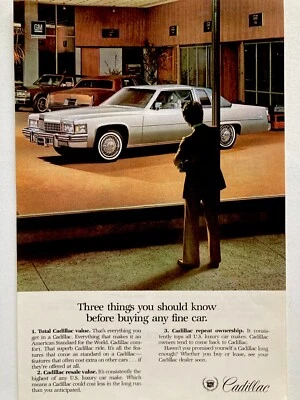Cadillac 1978 anuncio impreso Fine Car Foto 1 de 2