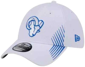 New Era Los Angeles Rams Active 39THIRTY Stretch Flex Hat Cap L/XL White NFL - Picture 1 of 7