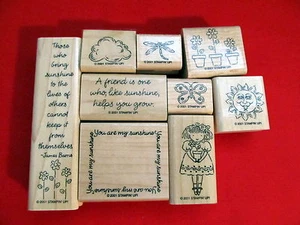 Stampin Up Du bist mein Sonnenschein Gummistempel 9er Set - Bild 1 von 3