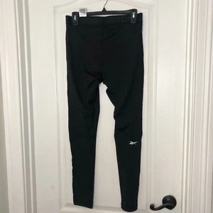 Reebok Speedwick Mens Leggings L Black Stretch Compression Tight Training NWT - Picture 1 of 12