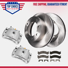 Front Disc Rotors & Calipers Brake Pads For Chevy Gmc Silverado Sierra 2500 3500