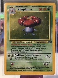 JCC Pokémon Vileplume Jungle 15/64 Holo Ilimitado Holo Raro MP 3 - Imagen 1 de 2