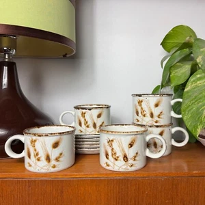Midwinter Stonehenge Wild Oats, Vintage Cup & Saucer set X5, Mid Century - Picture 1 of 16