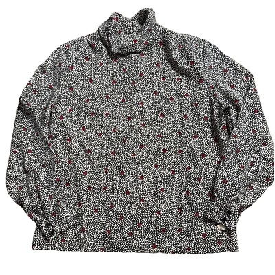 Blusa Feminina Vintage Pendleton Country Sophisticates 10 Botões Simulada Gola Alta - Imagem 1 de 4