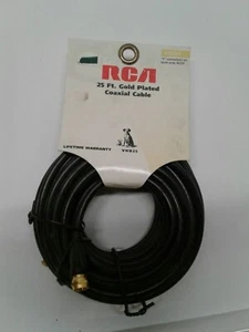 RCA Coaxial Video Cables 25 ft. w/ Gold Plated "F' Connectors NIP BRAND NEW - Picture 1 of 2