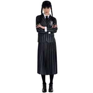 Wednesday Addams Nevermore Academy Adult Halloween Costume, Sizes S M L XL - Picture 1 of 10