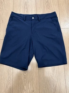 Pantalones Cortos Lululemon Commission Warpstreme Azul Marino Rendimiento Talla 34 Chino Atlético - Imagen 1 de 5