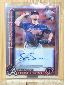 Spencer Schwellenbach Auto - 2025 Topps Chrome #RA-SS (AU, RC) Atlanta Braves - Picture 1 of 2