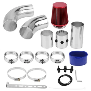 76mm/3inch Aluminium Universal Car Cold Air Injection Intake Filter System Hose - Picture 1 of 10