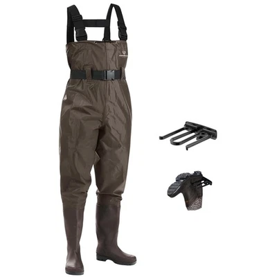 Мужские и женские превосходные водонепроницаемые рыболовные болотные сапоги с регулируемыми подвесками - Изображение 1 из 4