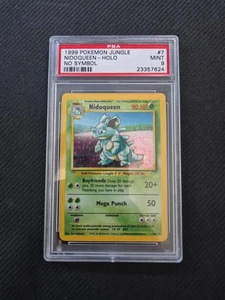 Pokemon Nidoqueen Jungle Holo Rare 7/64 NO SYMBOL ERROR Misprint PSA 9 Mint - Picture 1 of 3