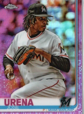 2019 Topps Chrome #199 Jose Urena Pink Refractor - Image 1 of 2