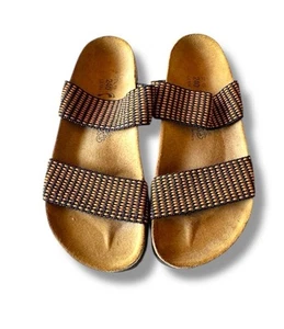 Sandalia Birkis Curazao Birkis negra/naranja correa elástica correderas L6 M4 unisex - Imagen 1 de 11