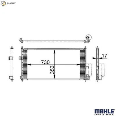 CONDENSER AIR CONDITIONING AC 674 000S FOR NISSAN YD22DDTiiYD22DDT 2.2L 4cyl - Image 1 of 4
