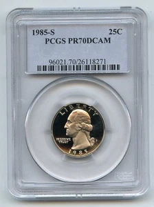 1985 S 25C Washington Quarter Proof PCGS PR70DCAM - Picture 1 of 1