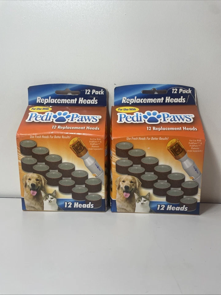 Lote de 2 cabezales de repuesto para limado de uñas PediPaws OEM - Nueva caja abierta Foto 1 de 4