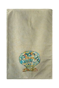 Telo mare Betsy Drake Teal Scallop Shell - Foto 1 di 1