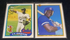 Ty Griffin Chicago Cubs Rookie Lot - 1989 Topps #713 - 1990 Bowman #37 - Bild 1 von 1