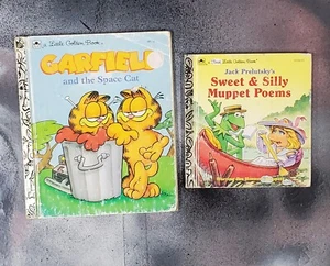Vintage 1992 Muppet Jim Hensons Mini First Golden & Garfield Lot Golden Book - Imagen 1 de 6