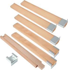 6PCS Wood Drawer Slides - 16 Inch Classic Center Guide Track with Metal Slide Gl - Picture 1 of 12