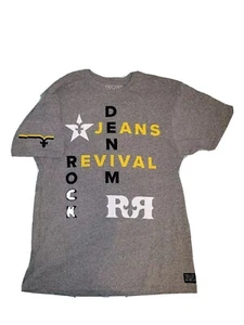 Rock Revival Denim Jeans Graphic T-Shirt Men's Size XL - Picture 1 of 7