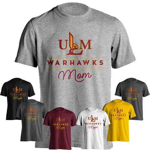 University of Louisiana at Monroe Warhawks Mom Logo Short Sleeve T-Shirt Cover