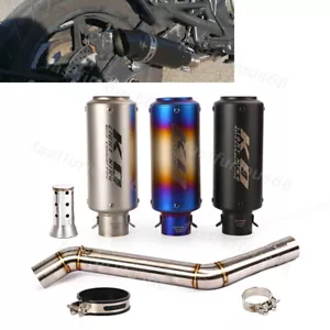 Exhaust Mid Link Pipe For CFMOTO 650NK 400NK 650MT Steel Muffler Tips DB Killer - Picture 1 of 14