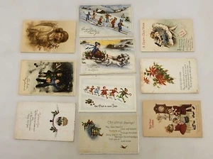 Lot of 10 Antique Post Cards, Asst. Holidays , Xmas, Thanksgivng, Easter, CRD-35 - Picture 1 of 22