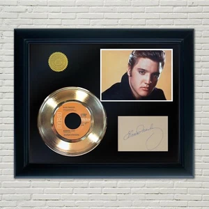 Elvis Presley Framed 45 Gold Record Reproduction Signature Display - Picture 1 of 2