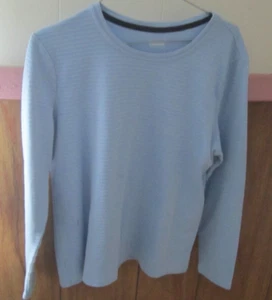 Basic Editions Womens Top Size Large, Blue - Picture 1 of 5