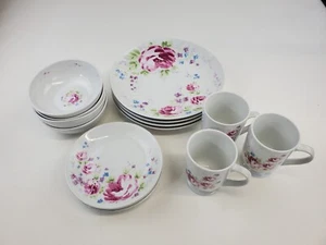 Everyday Gibson Dishes Pink Floral Pattern - Picture 1 of 4