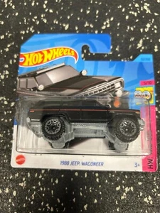 JEEP 1988 WAGONEER BLACK Hot Wheels 1:64 **COMBINE POSTAGE** - Picture 1 of 1