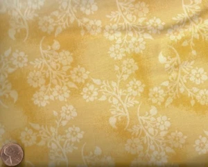 Bombay  yellow floral Andover fabric - Picture 1 of 1