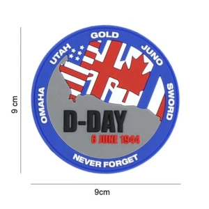 D-DAY Air Force Morale Patch New Hook Backed PVC Rubber - Picture 1 of 2