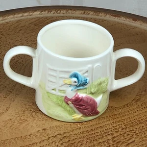 Taza de colección Schmid Beatrix Potter Jemima charco pato niño 1987 asas 3D - Imagen 1 de 4