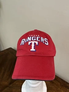 Texas Rangers Hat Cap Red with Blue Nike Swish MLB Baseball Strap Back - Picture 1 of 7