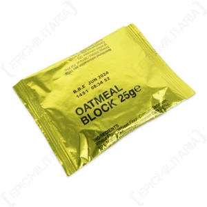 British Army 25gm Oatmeal Block Pack - Camping Hiking Survival Nutrition Ration - Picture 1 of 2