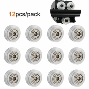 12pcs 3D Printer Clear Polycarbonate Wheel Plastic Pulley Linear Bearing - Imagen 1 de 1