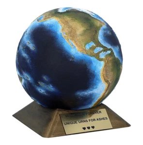 Decorative child urn for ashes Earth shaped baby urn - Picture 1 of 10
