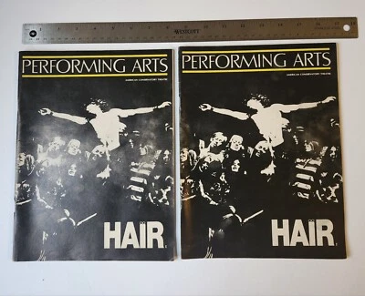 1969 Hair - Par de revistas de teatro American Conservatory - Próximo programa Foto 1 de 3