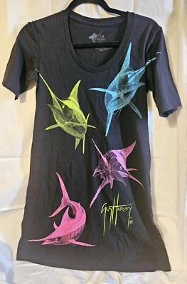 Guy Harvey  Sailfish Black Short Sleeve Graphic Tee Women's L - Image 1 of 3