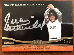 JUAN MARICHAL• /10 Silver Ink Auto• 2013 TOPPS TIER ONE Crowd Pleaser AUTOGRAPH - Picture 1 of 4