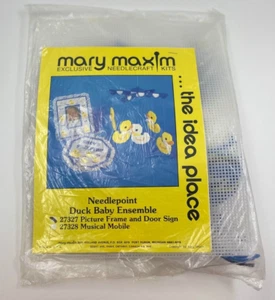 Infant Nursery Door Sign Duck Baby Ensemble Needlecraft Mary Maxim Open Pack - Picture 1 of 2