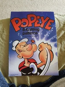Popeye Knitting Pattern Gary Kennedy Sweater 8 Designs 24-44" Vintage 1988 - Picture 1 of 4