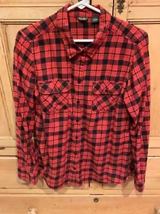 Camisa Eddie Bauer L Mujer GRIS GRIS Manga Larga Botones Elástica Usada en Excelente Condición - Imagen 1 de 2