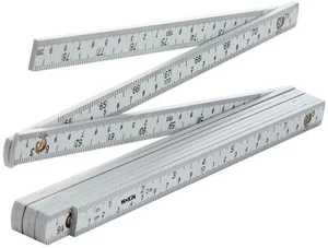 2 METRE LONG FOLDING RULER CARPENTERS METRIC IMPERIAL DIY RULE TOOL YARD STICK - Picture 1 of 6