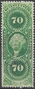 USA Revenue 1862 First issue 70c Foreign Exch Scott R65 super nice stamp see sca - Picture 1 of 2