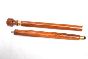 Fraktal brennender Epoxid-Holz-Gehstock, Wanderstab, Holzschaft, massives... - Bild 1 von 5