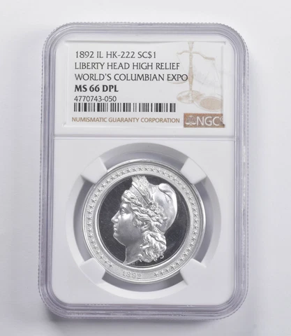 MS66 DPL 1892 IL Liberty Head So Called Dollar HR Columbian Expo HK222 NGC *2769 Cover