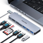 Macbook Adapter, USB C Hub with Thunderbolt 3, 4K HDMI, 3 USB-A Ports, SD/TF Car